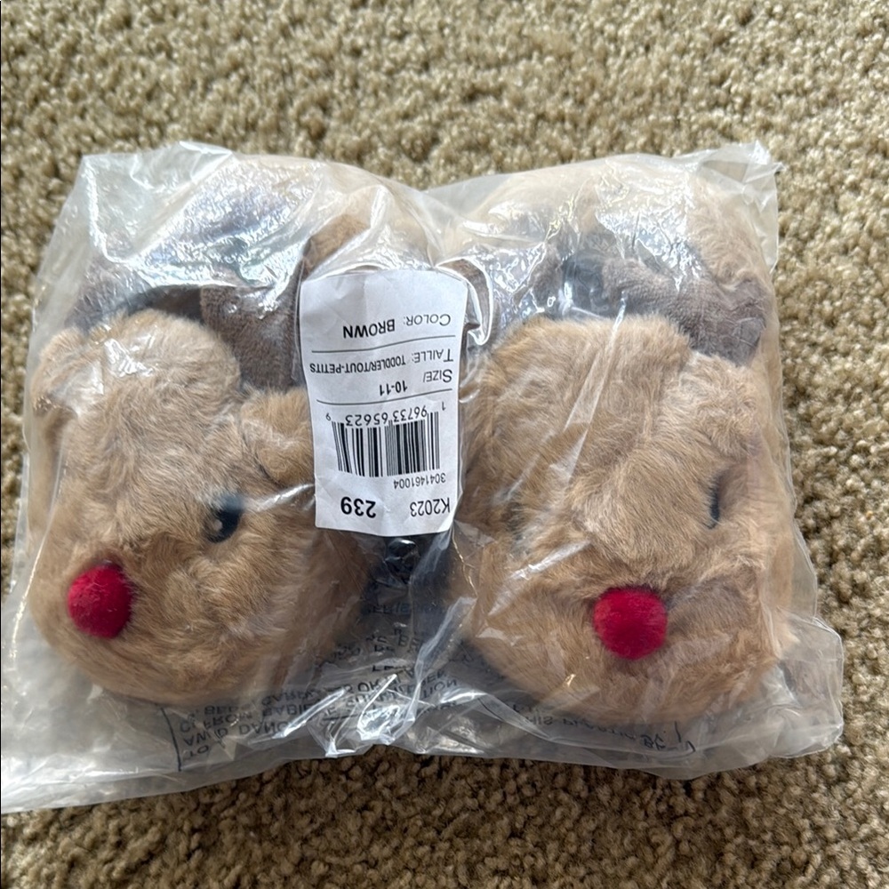 The Children's Place Brown and Red Stuffed Reindeer